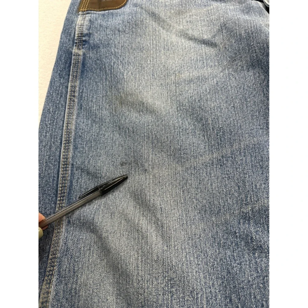 Wrangler Riggs Workwear Jeans Mens 38x32 Blue Straight Leg Denim‎